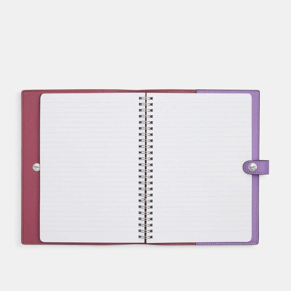 NWT Coach Notebook In Signature Canvas CZ198 in Purple Iris - Picture 2 of 5